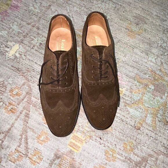 Loake suede brown Oxford dress shoes sz 7 main image 4